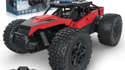 Coche Teledirigidos Todoterreno,Monster Truck Carro RC Radiocontrol Offroad 2.4GHz Alta Velocidad 22 km/h Juguete Niños 6 7 8 9 10 11 12 Años Regalo Cumpleaños Juego Exterior Remote Crawler Car