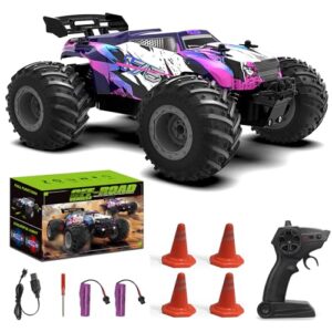 FEIMUOSI Coche Teledirigido RC Coche: 1: 18 20 km/h Vehículo Todoterreno RC Car con luz led und 2 Baterías, 2,4 GHz Offroad RC Crawler, Perfecto Regalo para Niños