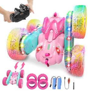seveclotree Coche Teledirigido Niños 3 4 5 6 años,4WD 2.4GHz Rosa RC Coche Radiocontrol,Regalo Niña 3-12 Años Juegos Niños 3-10 Años Niños Juegos Exterior Niñas y Niños